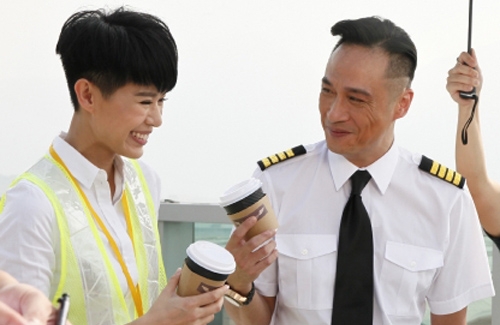 Myolie Wu, Chilam Cheung, and Fala Chen Film “Triumph in the Skies 2″ at Airport thumbnail